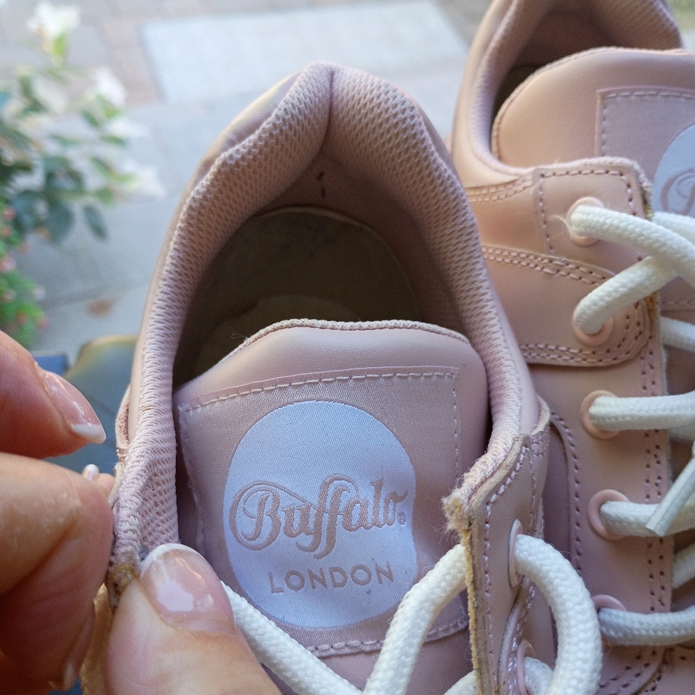 NWT.Buffalo London Towers High 🩷 Leather Platform Sneakers.Size 41 - Picture 6 of 12